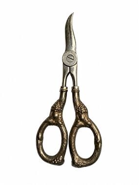 Vintage Raimond Italy Stainless Steel Grape Vine Ornate Scissors Shears